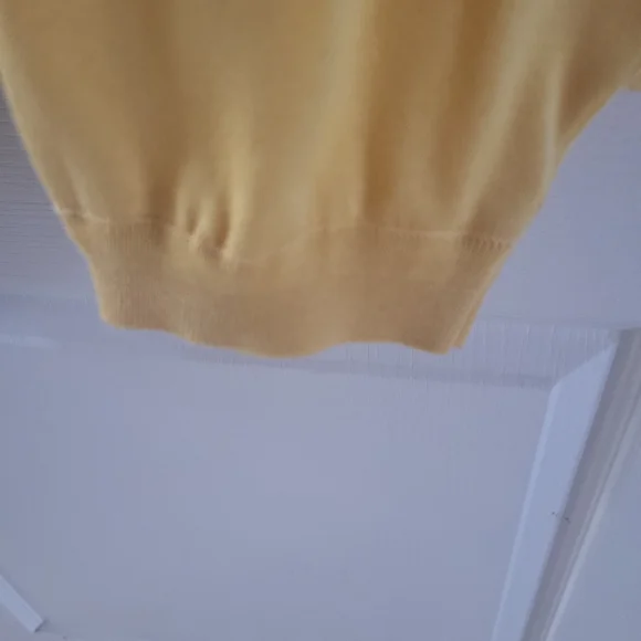 St. Croix Men's Crewneck Sweater in Soft Yellow - Picture 5 of 7